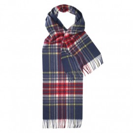 Blaues Halstuch mit Schottenkaro aus Lambswool