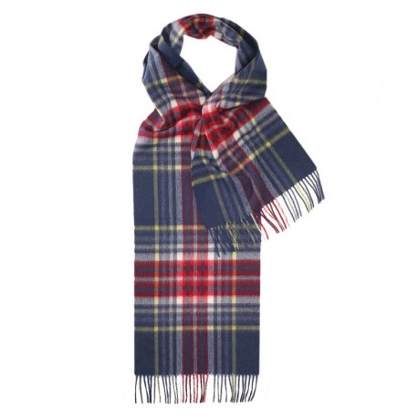Blaues Halstuch mit Schottenkaro aus Lambswool
