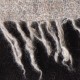 Kaschmir-Tuch in Naturgrau und Schwarz