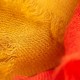 Dip-Dye Schal in Gold und Orange