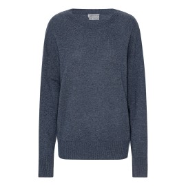 Oversize Kaschmir-Pullover in Indigo