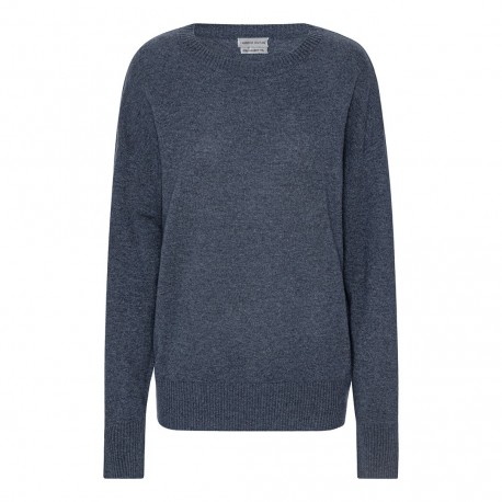 Oversize Kaschmir-Pullover in Indigo