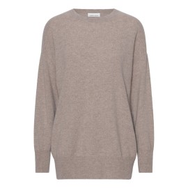 Beiger oversize Kaschmir-Pullover