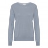 Hellblaue Bluse aus Seide und Kaschmir