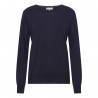 Marineblaue Bluse aus Seide und Kaschmir