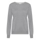 Hellgraue Bluse aus Seide und Kaschmir