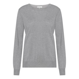 Hellgraue Bluse aus Seide und Kaschmir