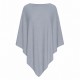 Hellblau poncho aus Seide/Kaschmir Mix