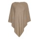 Taupe poncho aus Seide/Kaschmir Mix