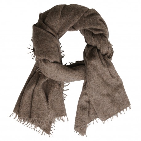 Gestricktes Kaschmir-Tuch in Naturtaupe