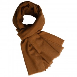Braunes Pashmina-Tuch in Twillwebart