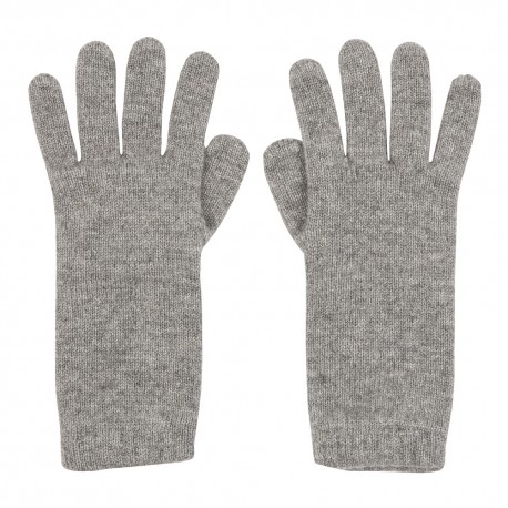 Graue gestrickte Kaschmir-Handschuhe