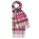 Pinkes Tuch mit Schottenkaro