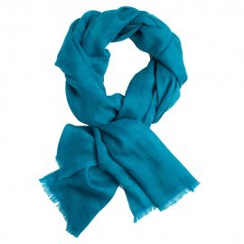 Petrolblauer Jacquard-Pashmina-Schal