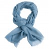 Taubenblauer Pashmina-Schal in doppelfädiger Köperbindung