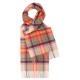 Oranges Tuch mit Schottenkaro