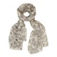 Graues Wolltuch mit Blumenmuster