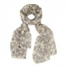 Graues Wolltuch mit Blumenmuster