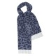 Dunkelblaues Halstuch mit Tierdruck