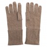 Gestrickte Kaschmir-Handschuhe in Beige-Melange