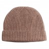 Beige Beanie aus gestricktem Kaschmir