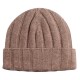 Beige Strickmütze aus Kaschmir
