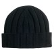 Schwarze Strickmütze aus Kaschmir