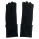 Schwarze gestrickte Kaschmir-Handschuhe
