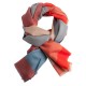 Großkarierter Pashmina-Schal rot, blau, beige und grau