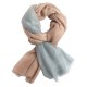 Zweifarbiger Pashmina-Schal in hellblau und beige