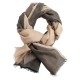 Kaschmir/Seiden-Schal in beige, grau und schwarz