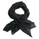 Anthrazitfarbener Pashmina-Schal gewebt in 2-Lagen-Twill
