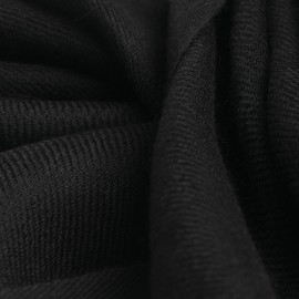 Anthrazitfarbener Pashmina-Schal gewebt in 2-Lagen-Twill