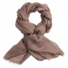 Graubrauner Pashmina-Schal in 2-lagigem Twill