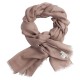 Graubeiger Pashmina-Schal in 2 Lagen Kaschmir-Twill