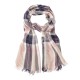 Schottenkaro Baumwolltuch in beige/blau