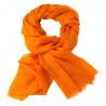 Orangefarbener Pashmina-Schal in doppelfädigem Twill