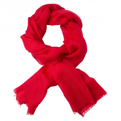 Dunkelroter Pashmina-Schal in doppelfädiges Twill