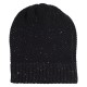 Beanie aus schwarz meliertem Kaschmir