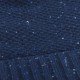 Blau melierte Mütze aus reinem Kaschmir