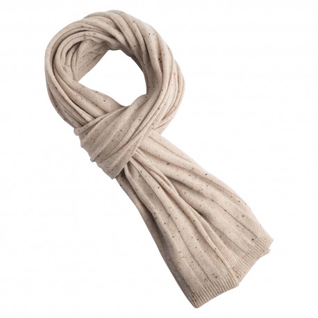 Beige meliertes Kaschmir-Halstuch